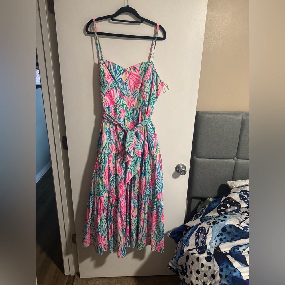 Lilly Pulitzer Pink and Blue Patterned Dress